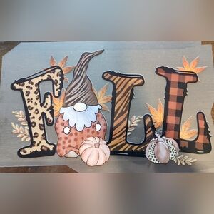 Fall Gnome Decor with Pumpkins